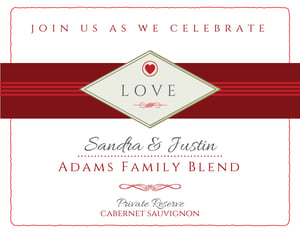 Wedding wine label