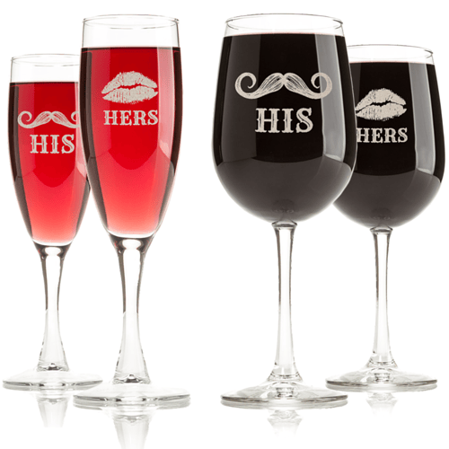 Etched and Engraved Wine Glasses