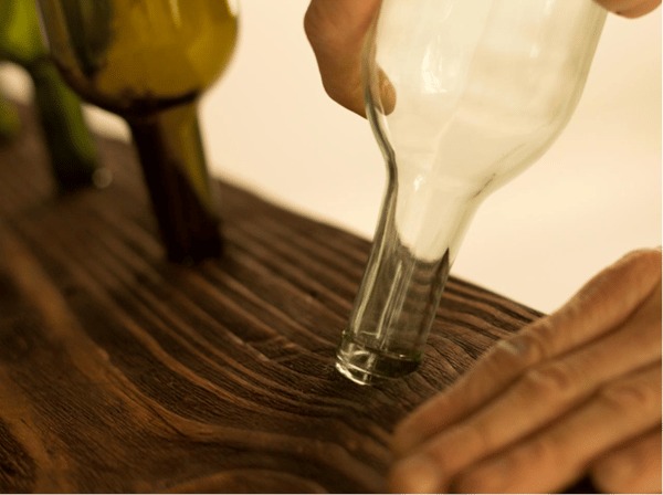 How to Make a Chandelier from Old Wine Bottles Step 1 Wooden Base