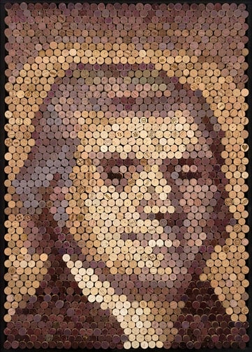 Thomas Jefferson Wine Cork Art