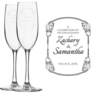 Engraved Champagne Glasses