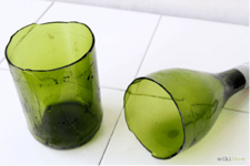Cut wine bottle How to Make a Chandelier from Old Wine Bottles Step 2 Cut Bottles