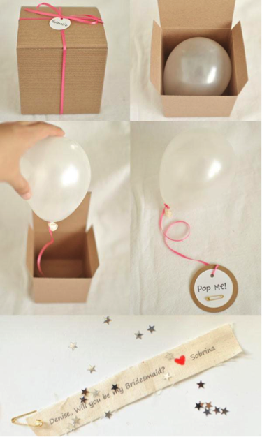 Balloon bridesmaid proposal