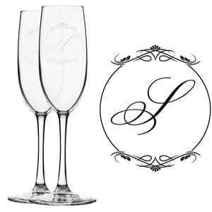 Engraved Champagne Glasses