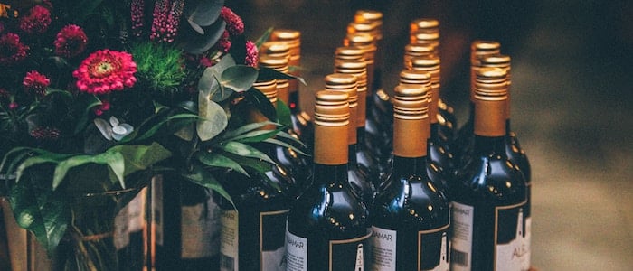 Mini Wine Bottles as Party Favors