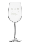 it's a boy wine glass