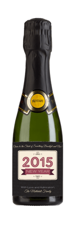 New Years mini champagne bottle